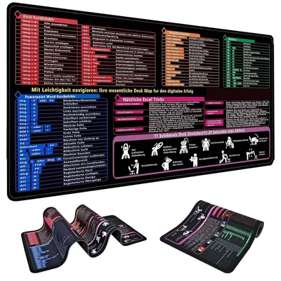 Immagine prodotto di Tappetino per mouse - Antiscivolo - 800 x 300 mm - Rosso
