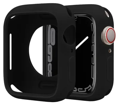 Zdjęcie produktu dla Etui ochronne do Apple Watch - obudowa z TPU - 41 mm - czarny - silikon - ochrona przed uderzeniami