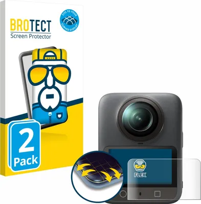 Produktbild von 2x BROTECT Fullscreen Schutzfolie für DJI Osmo 360 Displayschutz Folie Fullcover Klar Transparent