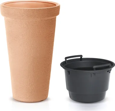 Produktbild von CASARIA® Blumentopf 42L 63x40cm XXL Pflanzkübel Hoch Rund Kunststoff Winterfest Garten Terrasse Übertopf Pflanzkasten Blumenkübel Terracotta