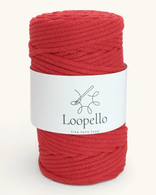 Obrázek produktu pro Loopello bavlněný provázek Classic, 5 mm, 100 m – červený