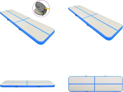 Produktbild von vidaXL Aufblasbare Gymnastikmatte mit Pumpe 800x100x20 cm PVC Blau - Gymnastikmatte - Gymnastikmatten - Gymnastik Yoga Matte - Gymnastik Yoga Matten