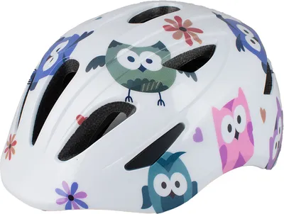 Produktbild von Kinder Fahrradhelm | Radhelm | Schutzhelm | Skatehelm | Eule | Weiß