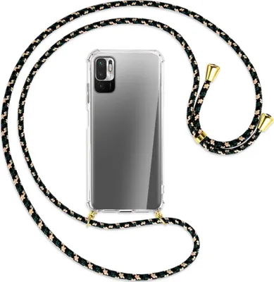 Produktbild von Handykette Backcover-Schutzhülle mit Band (Metall goldfarben) für Xiaomi Redmi Note 10 5G - camouflage