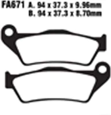 Produktbild von EBC Brakes Bremsbeläge Satz Bremsklötze für BMW MOTORCYCLES K FA671