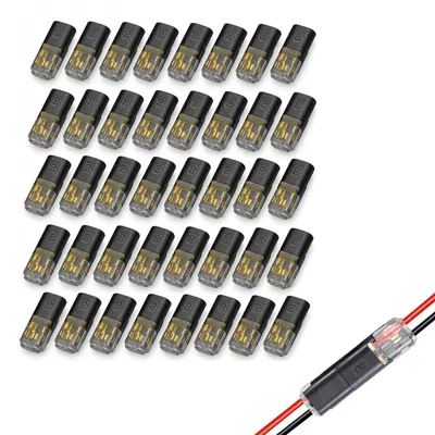 40er-Pack 2-polige wasserdichte Kabelverbinder 12 V für 18-22 AWG