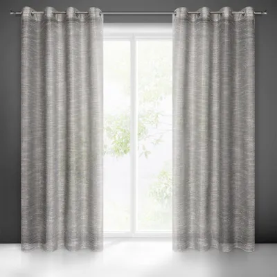 Produktbild von Eurofirany 400925, Durchscheinend, Grau, Einfarbig, Polyester, Ring, 130 g/m²