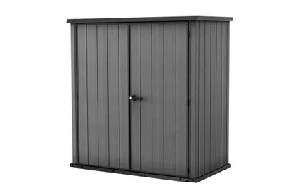Produktbild von Keter Cortina Fortis Gartenschrank – 3000 L – 188×106,5×196 cm – Wetterfest – Kunststoff – Abschließbar – Mit Regalhalterungen – Outdoor Geräteschrank