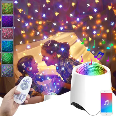 Produktbild von Sternenhimmel Projektor, 3in1 Musik Projektor Nachtlicht mit Bluetooth Lautsprecher & White Noise,56 Dynamische Farb,Baby Kinder Erwachsene Party Deko