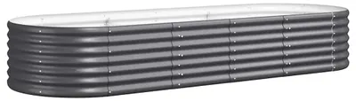 Productafbeelding van vidaXL Verhoogde plantenbak, verzinkt staal, 224x80x36 cm, antraciet