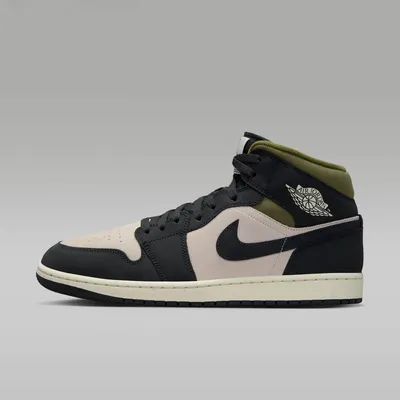 Produktbild von Nike Jordan 1 Mid SE "Off Noir Medium Olive" Bunt, Größe: 40.5