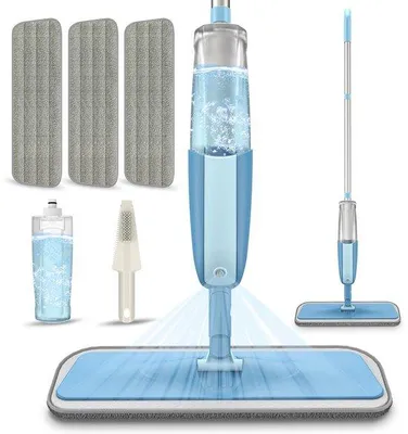 Produktbild von Famanu Mikrofasermopp für Bodenreinigung mit 3 waschbaren Pads
