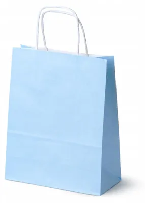 Produktbild von Allbag Papier-Taschen PASTELLBLAU 18x8x22,5cm 50 Stück