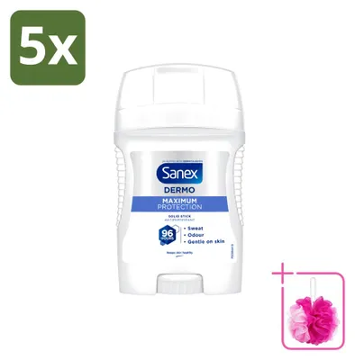 Obrázok produktu pre 5 kusov deodorantu Sanex Maximum Protection v tyčinke – 50 ml – balenie