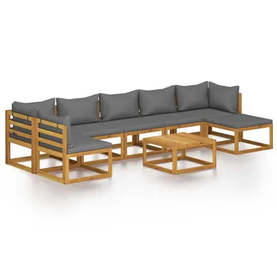 Produktbild von vidaXL 8-tlg. Garten-Lounge-Set mit Auflagen Massivholz Akazie