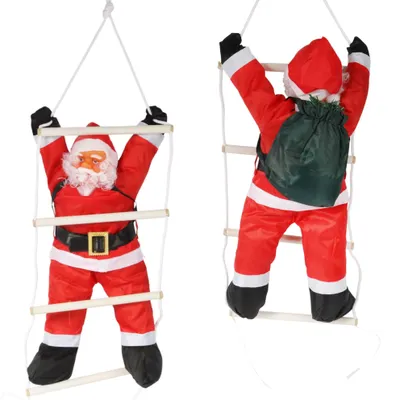 Produktbild von Weihnachtsmann auf einer Leiter, kletternd, Dekoration, 60 cm
