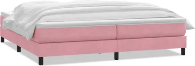 Obrázok produktu pre Posteľný rám boxsping s matracom ružový 180x210 cm zamat