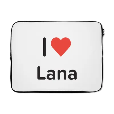Produktbild von MuchoWow® Laptop Hülle 17 Zoll Laptoptasche Ich liebe - Lana - Mädchen - Zipper - Schutzabdeckung