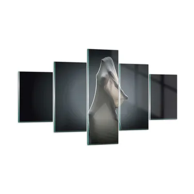 Produktbild von Bilder auf glas - 5 Teile - Künstlerisch Frau Kampf - 125x70cm - Glasbilder - Wandbilder - Bilder - zum Aufhängen bereit - Wanddekoration aus Glas - Glas Bilder - Wandbild auf Glas - GEA125x70-4167