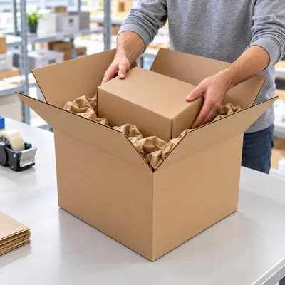 Produktbild von 20 Stück Faltkartons zweiwellig - 400 x 400 x 300 mm