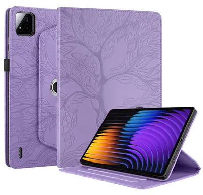 Immagine prodotto di Custodia a 360 gradi per Xiaomi Pad 8 / 8 Pro / Pad 7 / 7 Pro con motivo di alberi, viola