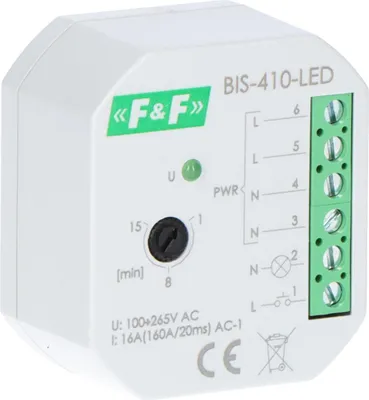Produktbild von Bistabiles Einbaurelais mit Zeitrelais für Leuchttaster mit Einschaltrelais 160A/20ms BIS-410-LED