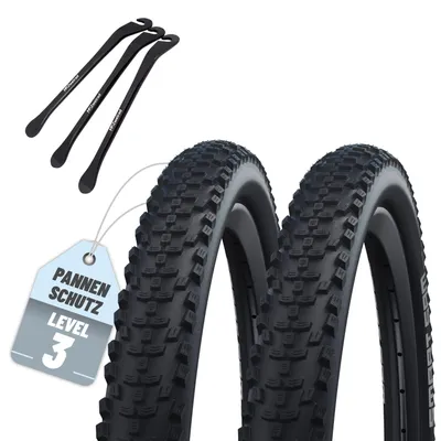 Produktbild von 2er Set Schwalbe Reifen Smart Sam Drahtreifen 24x2,10 Zoll (54-507) + 3x MSZweirad Reifenheber