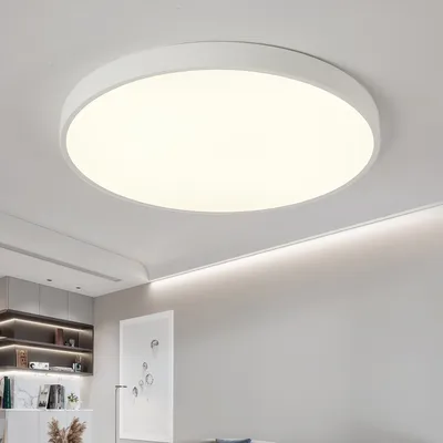 Produktbild von Natsen 24W LED Deckenlampe Deckenleuchte Ultraslim 30x30x4cm (Weiß), für Wohnzimmer Schlafzimmer Küche Büro Diele Flur