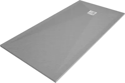 Produktbild von Mexen Stone+ Rechteckige Duschwanne aus Verbundwerkstoff 160 x 80 cm, Grau-Beton - 44618016