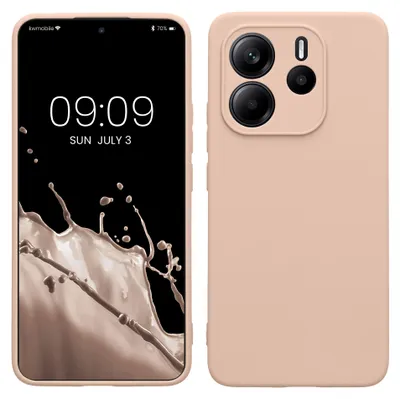 Produktbild von kwmobile Handyhülle für Xiaomi Redmi Note 14 4G (Nicht für 5G) Hülle - weiches Handy Silikon Case - Schutzhülle Cover - Coconut Swirl