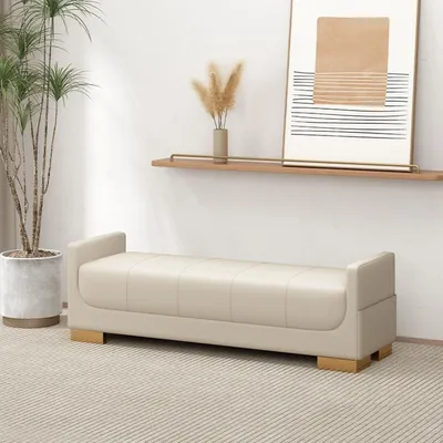 Produktbild von Sitzbank gepolstert 120cm Beige