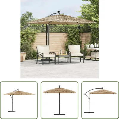 Produktbild von The Living Store Sonnenschirm mit Stahlmast Braun 269x269x235 cm