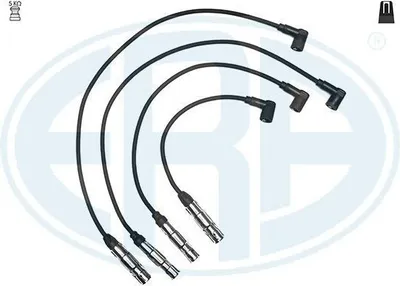 Produktbild von ERA 883007 Zündkabelsatz Zündleitungssatz für VW Golf IV Schrägheck (1J1) GOLF VI (5K1) Golf V Schrägheck (1K1) TOURAN (1T1, 1T2) für AUDI