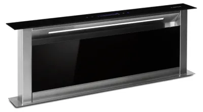 Obrázek produktu pro Klarstein Downdraft digestoř, výsuvná digestoř, tichá digestoř s filtrem, digestoř 90 cm, digestoř s recirkulací/vzduchu s 10 stupni, digestoř s 604 m³/h průtoku vzduchu