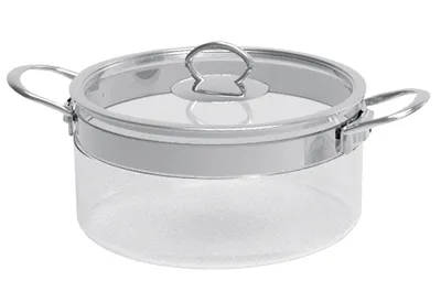 Image de MASTRAD Casserole en verre Ø24cm 5l avec couvercle en verre