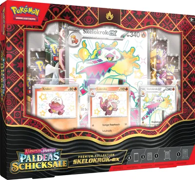 Produktbild von Pokémon TCG Premium-Kollektion Karmesin & Purpur - Paldeas Schicksale *Deutsche Version*
