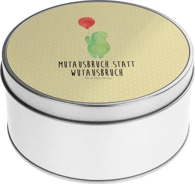 Produktbild von Mr. & Mrs. Panda Kaffeedose Schildkröte Luftballon - Gelb Pastell - Geschenk, zuckerdose, Vorratsdosen, Schildkröten, Motivationsspruch, keksdosen, Erinnerungsbox