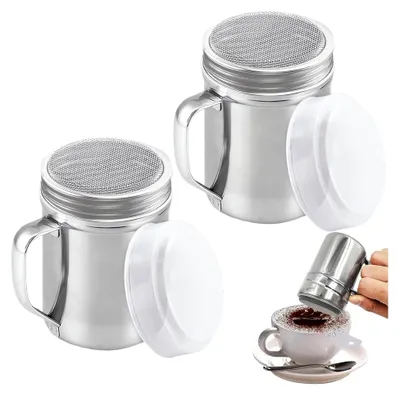 Produktbild von 2 Stück Puderzucker- und Mehlstreuer mit Deckel und Griff