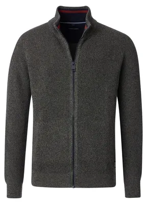 Produktbild von CASAMODA Herren Strickjacke Reißverschluss Regular-Fit Grün 6XL