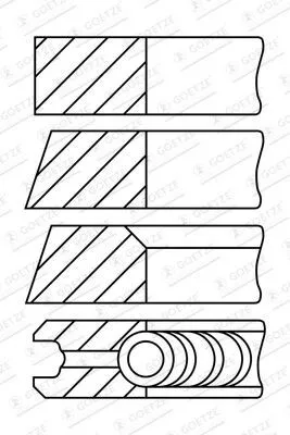 Produktbild von GOETZE ENGINE 08-407000-10 Kolbenringsatz Kolbenringe für VOLVO F 80 F 7