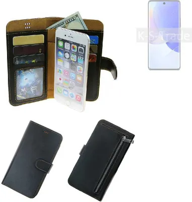 Produktbild von K-S-Trade Schutz Hülle kompatibel mit Huawei nova 9 Klapphülle Case Phone cover Slim Handytasche Handy Hülle schwarz aus Kunstleder (1 Stk)