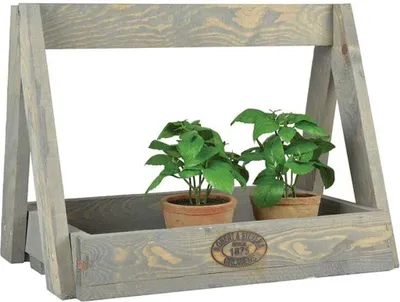 Produktbild von Esschert Design Holzpflanzenregal 29x39,2x28,9 cm grau