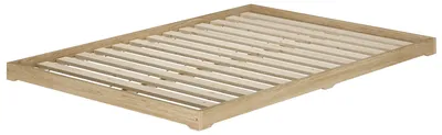 Produktbild von Loftbett Futon extra niedriges Bodenbett 120x200 Esche geölt V-60.47E-12Rollrost inkl.