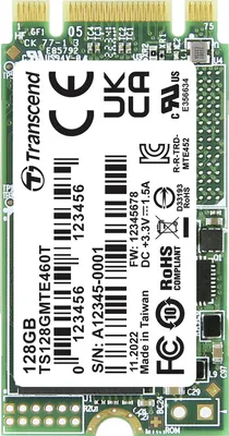 Produktbild von Transcend MTE460T 128 GB Interne M.2 PCIe NVMe SSD 2242 PCIe NVMe 3.0 x2 Industrial TS128GMTE460T (TS128GMTE460T)