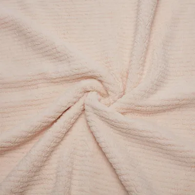 Chenille-Stoff, 185 cm breit, beige, weich, Polyester