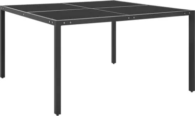 Produktbild von Gartentisch Anthrazit 130x130x72 cm Stahl und Glas