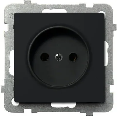 Immagine prodotto di Presa singola Ospel Sonata nero metallizzato (GP-1R/m/33)