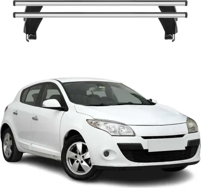 Image de Menabo Barres de toit Transversales pour Renault Megane III 2008-2016 Alu Gris