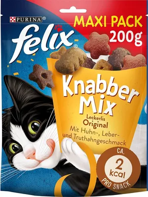 Produktbild von Felix KnabberMix Katzensnack, 3 Geschmacksrichtungen, 200g