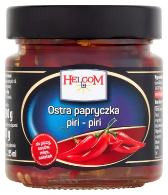 Zdjęcie produktu dla Ostra Papryczka Piri-Piri w zalewie octowej 225ml Helcom
